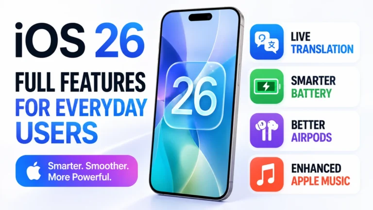 iOS 26 full features apple music battery life live translation