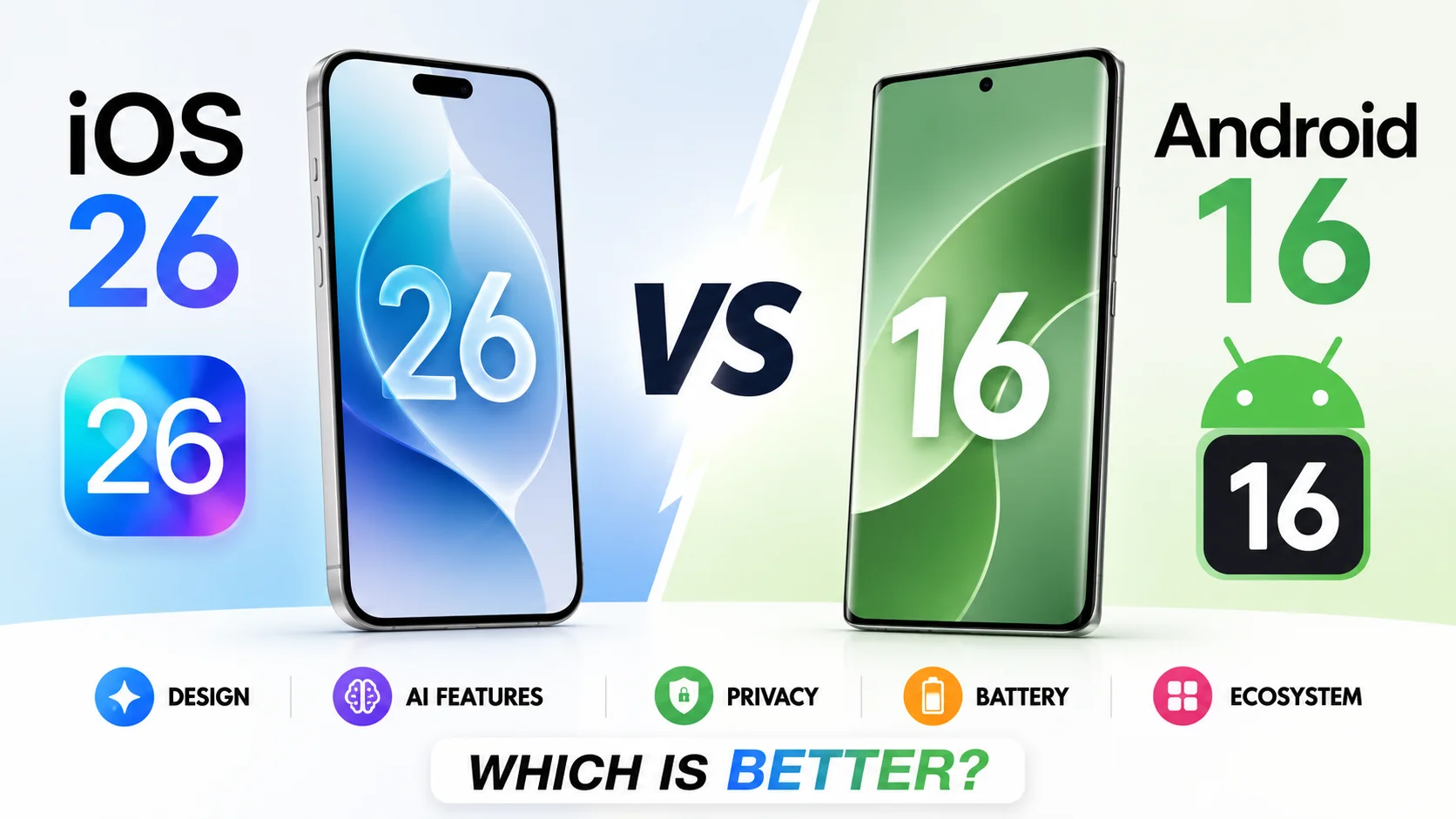 iOS 26 vs Android 16: Which Mobile Operating System Is Better in 2026 ?