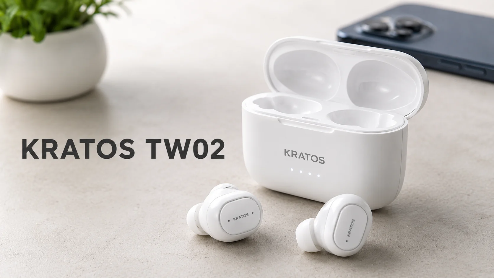 Kratos TW02 Bluetooth Earbuds @ ₹ 474: 60 H Playtime Voice Assistant Type C Fast Charging IPX5 TWS